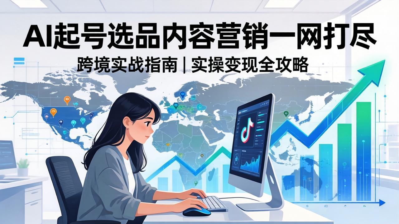 2026 TikTok 跨境AI实操:从零基础到变现全流程,AI起号选品内容营销一网打尽-搞薯条网