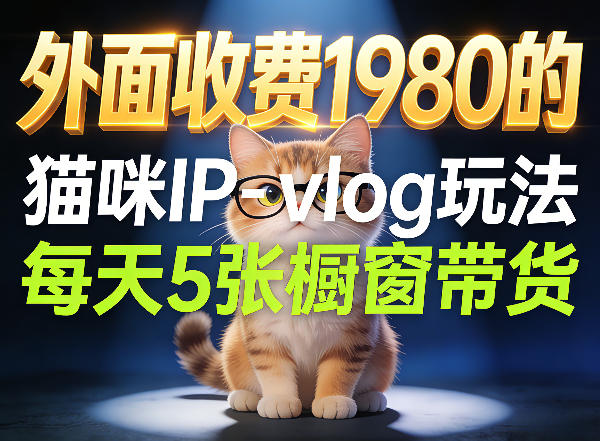 宠物赛道猫咪IP-vlog玩法，26条视频涨粉29W，每天5张橱窗带货拆解-搞薯条网