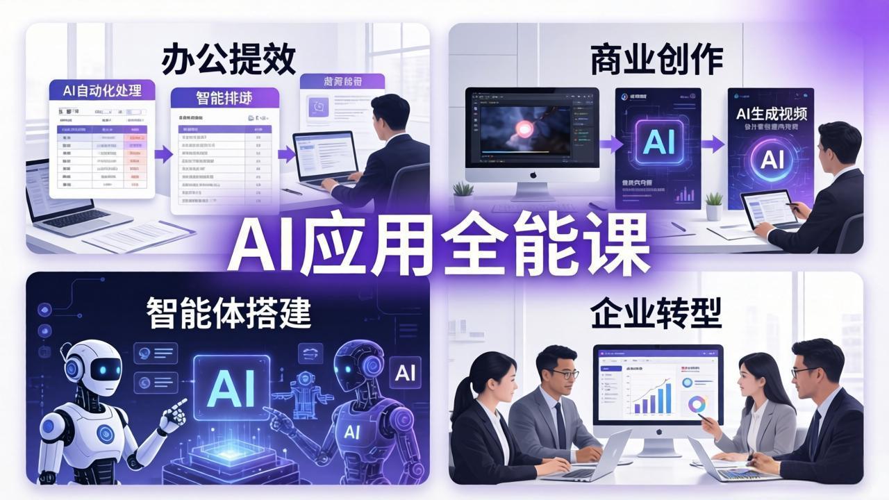 AIGC 应用全能课：办公提效、商业创作、智能体搭建、企业转型，一站式学会AI应用-搞薯条网