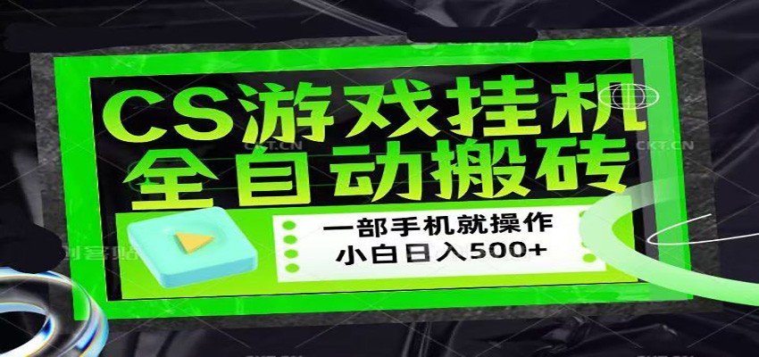 CSGO游戏挂机捡漏搬砖,超稳定的项目,带领1000+小白实现日入500+-搞薯条网