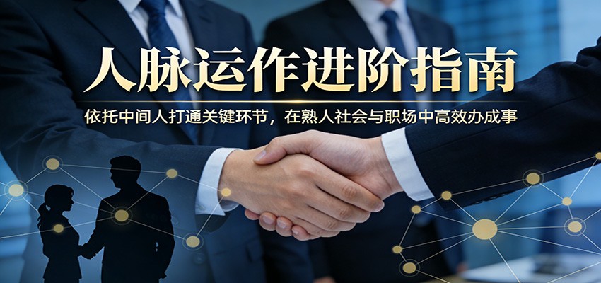 付费文章:人脉运作进阶指南,依托中间人打通关键环节,在熟人社会与职场中高效办成事-搞薯条网