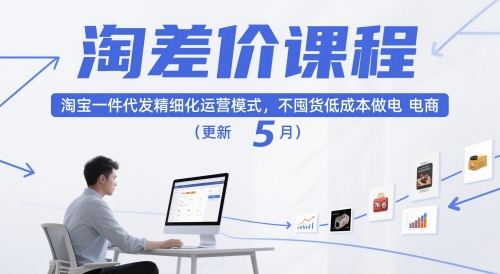 淘差价课程,淘宝一件代发精细化运营模式,不囤货低成本做电商(更新26年4月)-搞薯条网