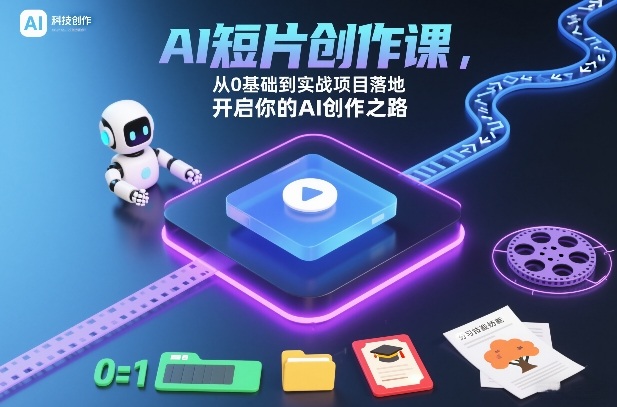 AI短片创作课,从0基础到实战项目落地,开启你的AI创作之路(更新0411)-搞薯条网