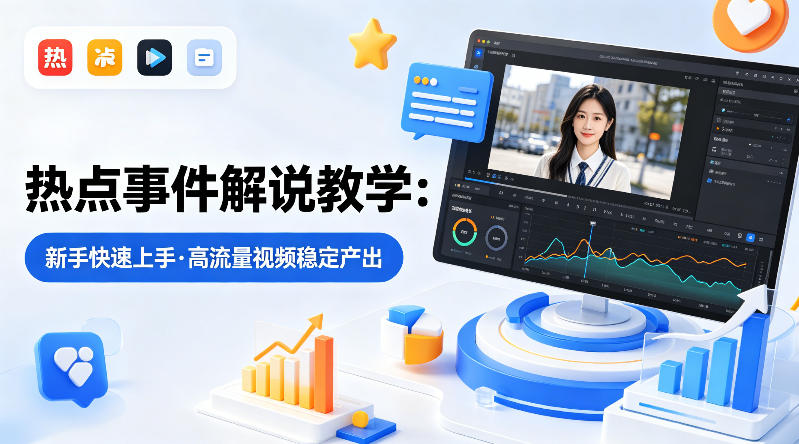 某大V的热点事件解说教学，新手也能快速上手，稳定产出高流量解说视频-搞薯条网