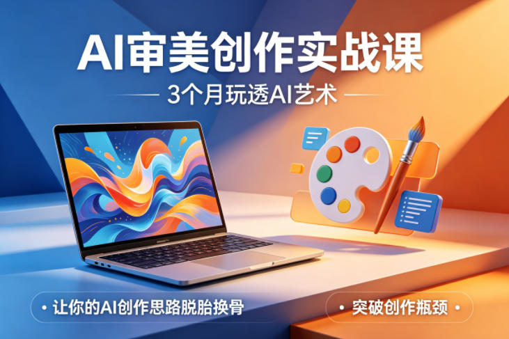 AI审美创作实战课,3个月玩透AI艺术,让你的AI创作思路脱胎换骨,突破创作瓶颈-搞薯条网