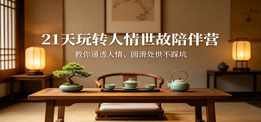 21天玩转人情世故陪伴营：教你通透人情、圆滑处世不踩坑-搞薯条网