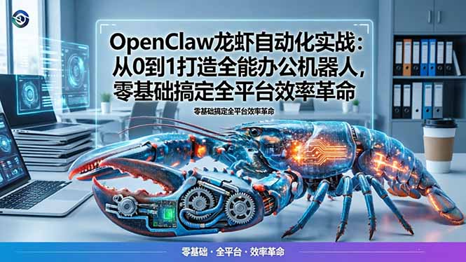 OpenClaw龙虾自动化实战:从0到1打造全能办公机器人,零基础搞定全平台效率革命-搞薯条网