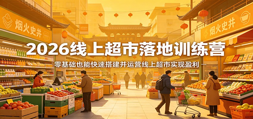 2026线上超市落地训练营，零基础也能快速搭建并运营线上超市实现盈利-搞薯条网