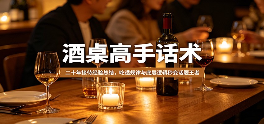 酒桌高手话术：二十年接待经验总结，吃透规律与底层逻辑秒变话题王者-搞薯条网