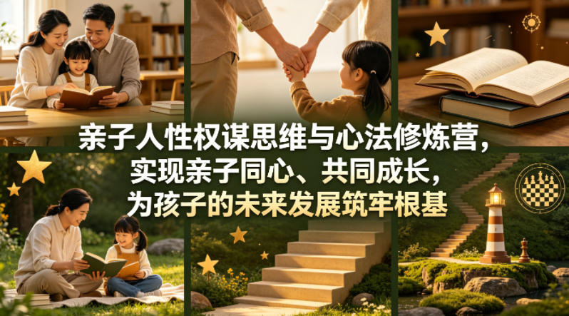 亲子人性权谋思维与心法修炼营，实现亲子同心、共同成长，为孩子的未来发展筑牢根基【音频】-搞薯条网