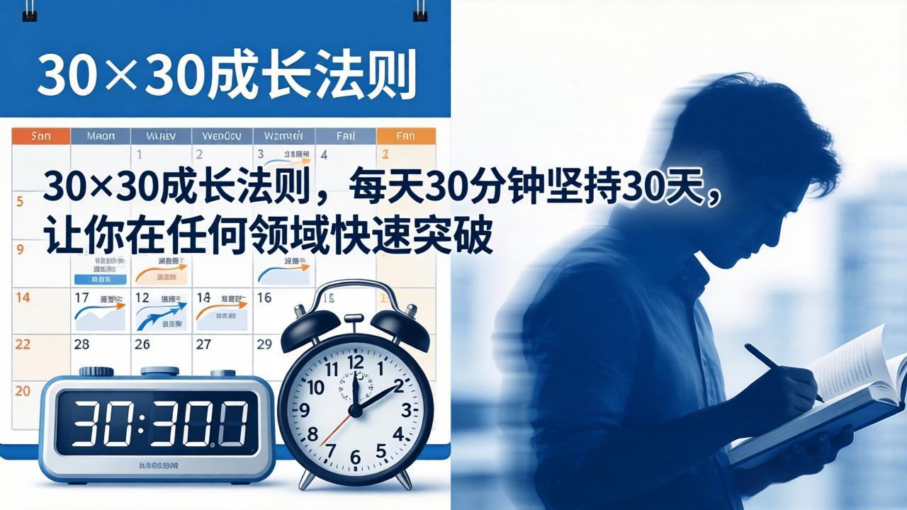 付费文章：30×30成长法则，每天30分钟坚持30天，让你在任何领域快速突破-搞薯条网