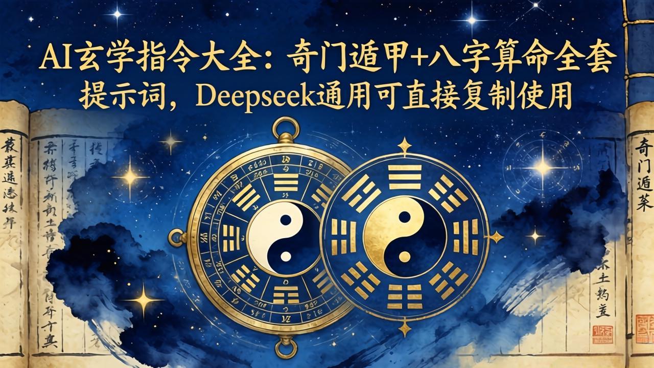 AI玄学指令大全：奇门遁甲+八字算命全套提示词，Deepseek通用可直接复制使用-搞薯条网