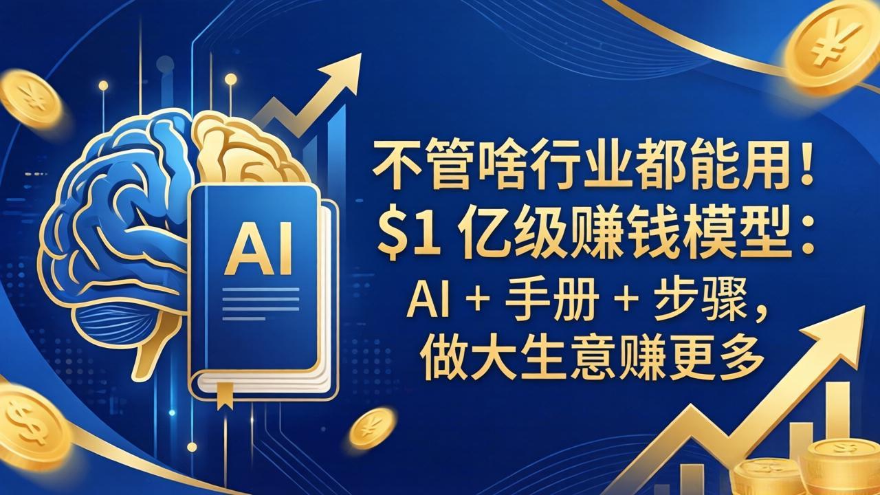不管啥行业都能用！$1 亿级赚钱模型：AI + 手册 + 步骤，做大生意赚更多-搞薯条网