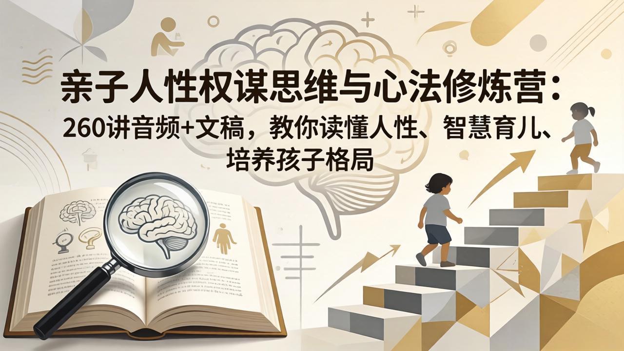 亲子人性权谋思维与心法修炼营：260讲音频+文稿，教你读懂人性、智慧育儿、培养孩子格局-搞薯条网