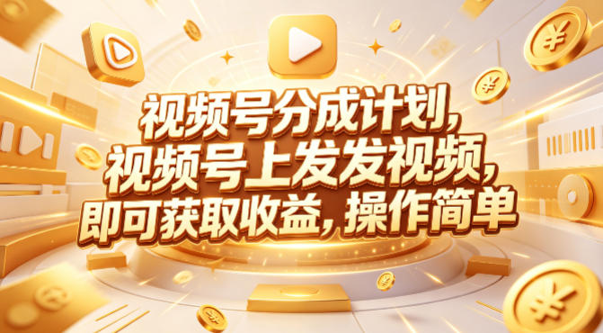 视频号分成计划，599元众筹的Red团队课程，视频号上发发视频，即可获取收益，操作简单-搞薯条网