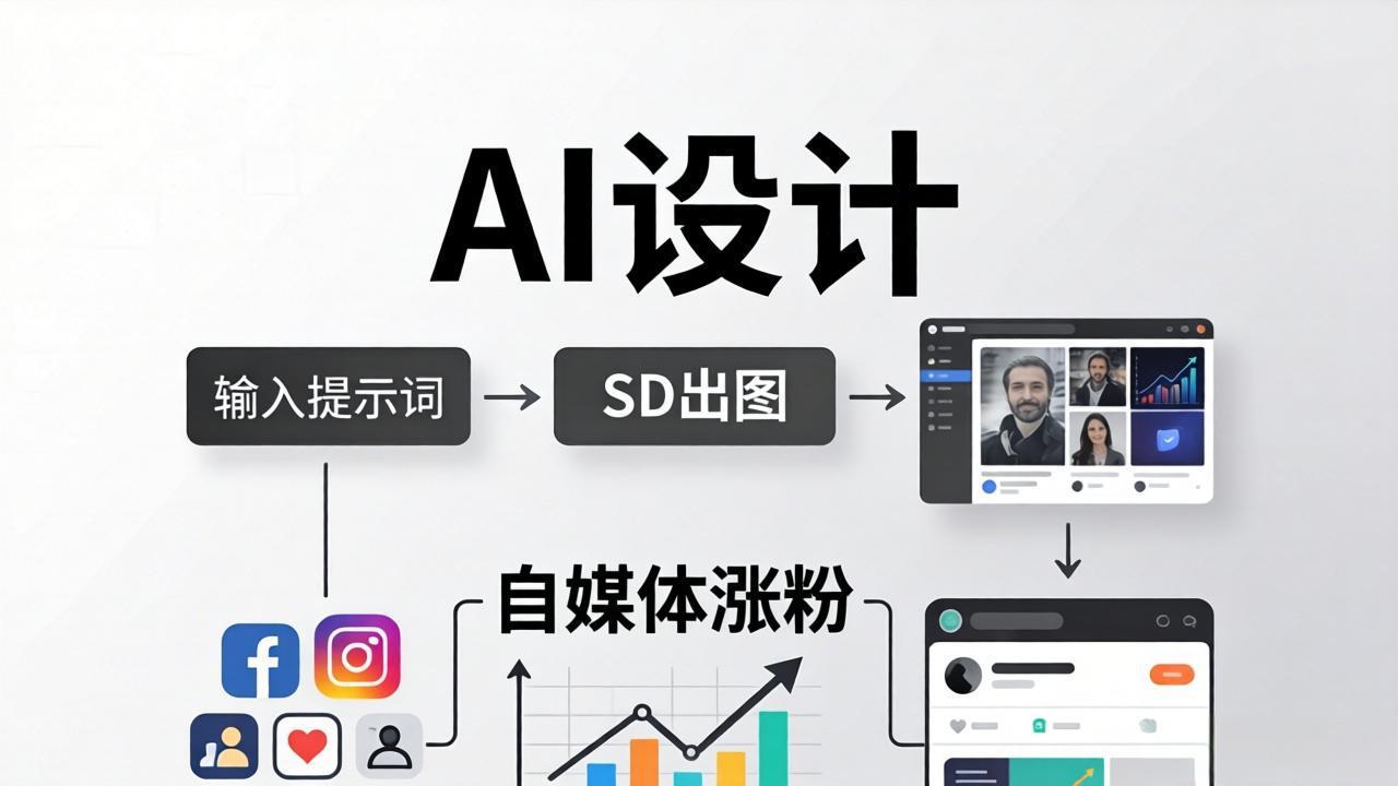 人人都是AI设计师：SD出图+自媒体涨粉一站教学，告别图文素材焦虑，AI设计让你轻松避开内卷-搞薯条网