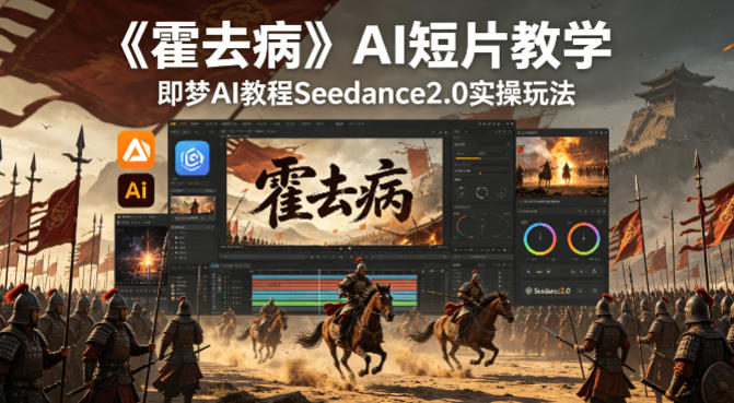 《霍去病》AI短片教学，即梦AI教程Seedance2.0实操玩法-搞薯条网