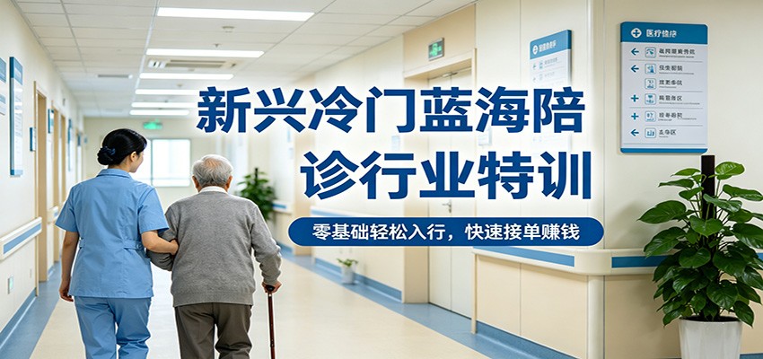 新兴冷门蓝海陪诊行业特训，零基础轻松入行，快速接单赚钱-搞薯条网