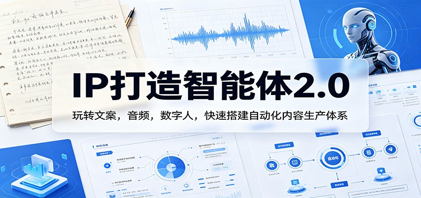 IP打造智能体2.0：玩转文案，音频，数字人，快速搭建自动化内容生产体系-搞薯条网