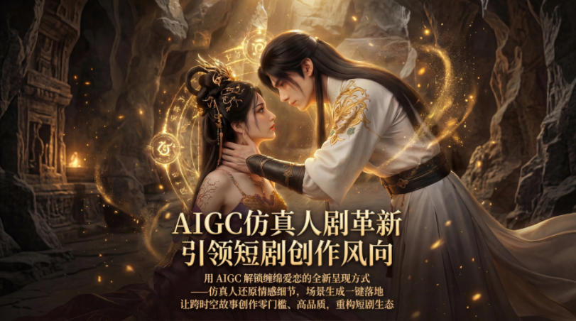 AIGC仿真人《合欢宗》短剧教学，用AIGC解锁缠绵爱恋的全新呈现方式，让跨时空故事创作零门槛、高品质，重构短剧生态-搞薯条网
