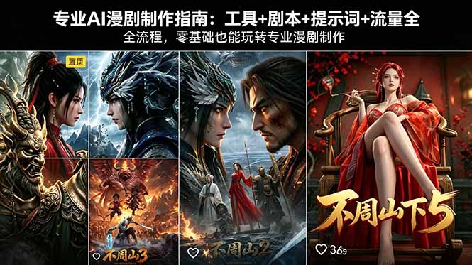 专业AI漫剧制作指南：工具+剧本+提示词+流量全流程，零基础也能玩转专业漫剧制作-搞薯条网