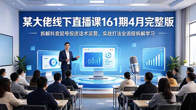 某大佬线下直播课161期4月完整版，拆解抖音起号投流话术运营，实战打法全流程拆解学习-搞薯条网