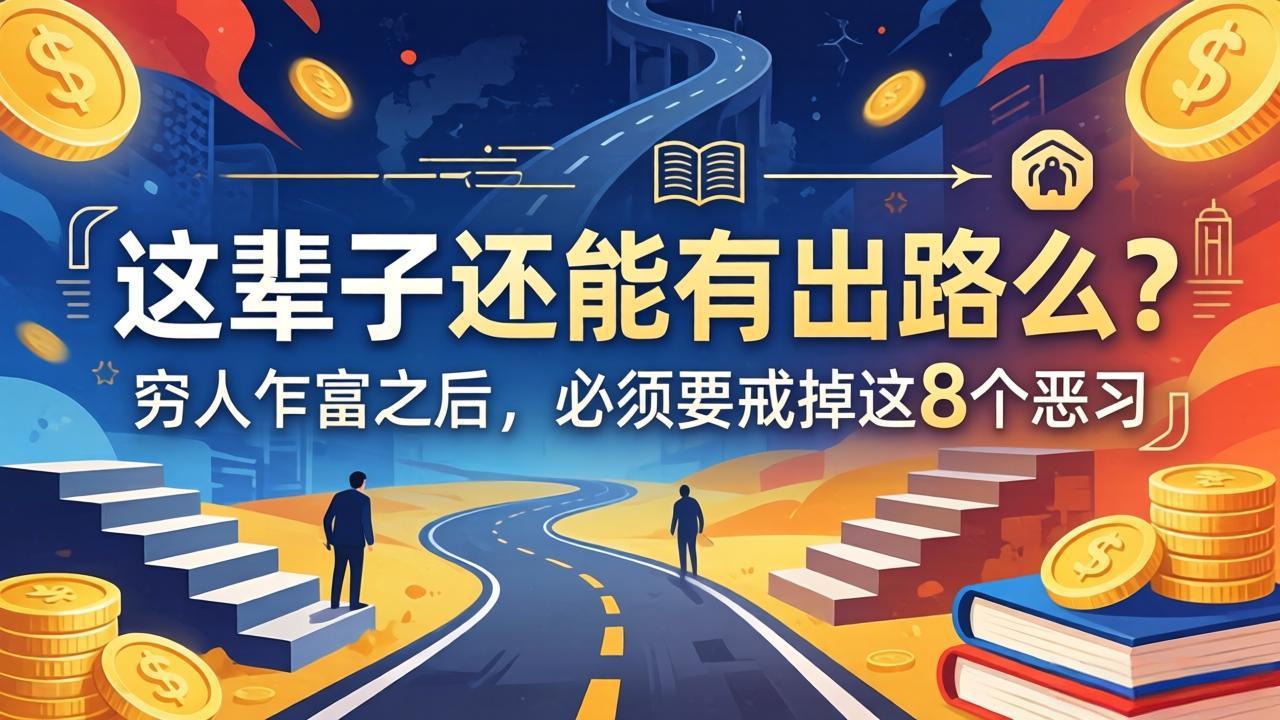 关于人生两篇付费文章【这辈子还能有出路么？】【穷人乍富之后，必须要戒掉这8个恶习】-搞薯条网