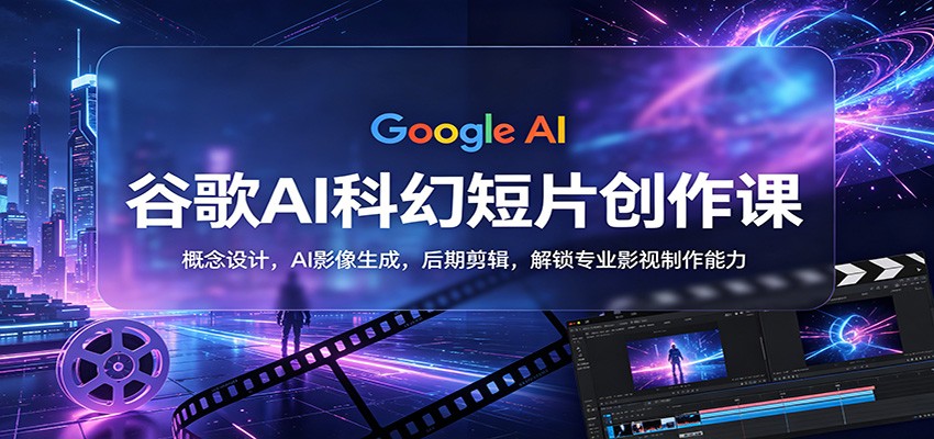 谷歌AI科幻短片创作课：概念设计，AI影像生成，后期剪辑，解锁专业影视制作能力-搞薯条网
