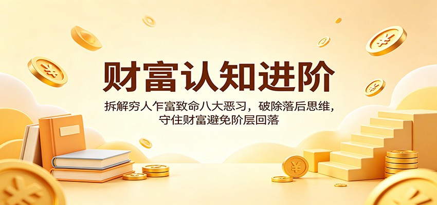 财富认知进阶：拆解穷人乍富致命八大恶习，破除落后思维，守住财富避免阶层回落-搞薯条网