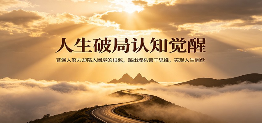 人生破局认知觉醒，普通人努力却陷入困境的根源，跳出埋头苦干思维，实现人生翻盘-搞薯条网