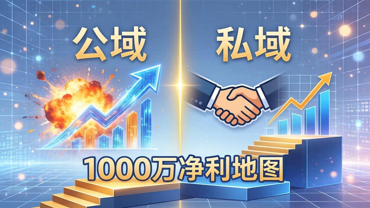 公域玩命出爆款，私域悄悄做成交：这套AI内训课，2026给你打通1000万净利的地图-搞薯条网