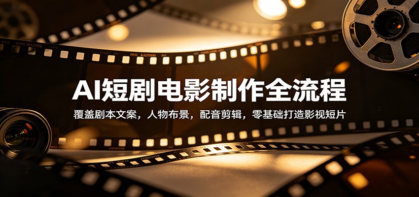 AI短剧电影制作全流程：覆盖剧本文案，人物布景，配音剪辑，零基础打造影视短片-搞薯条网