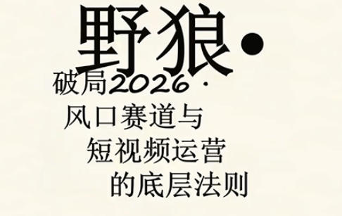 野狼团队·多平台实操运营课，覆盖AI口播、服装、好物、漫剪等热门玩法(更新4月29日)-搞薯条网