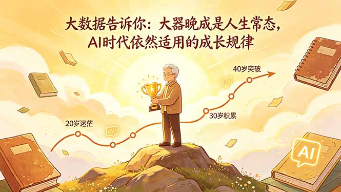 付费文章：大数据告诉你：大器晚成是人生常态，AI 时代依然适用的成长规律-搞薯条网