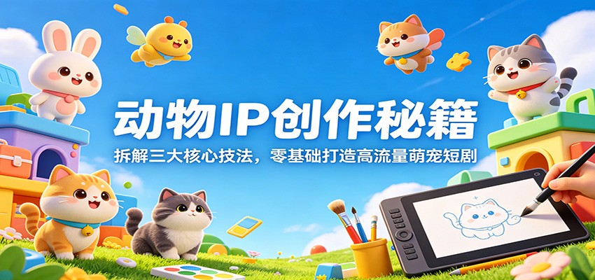动物IP创作秘籍：拆解三大核心技法，零基础打造高流量萌宠短剧-搞薯条网