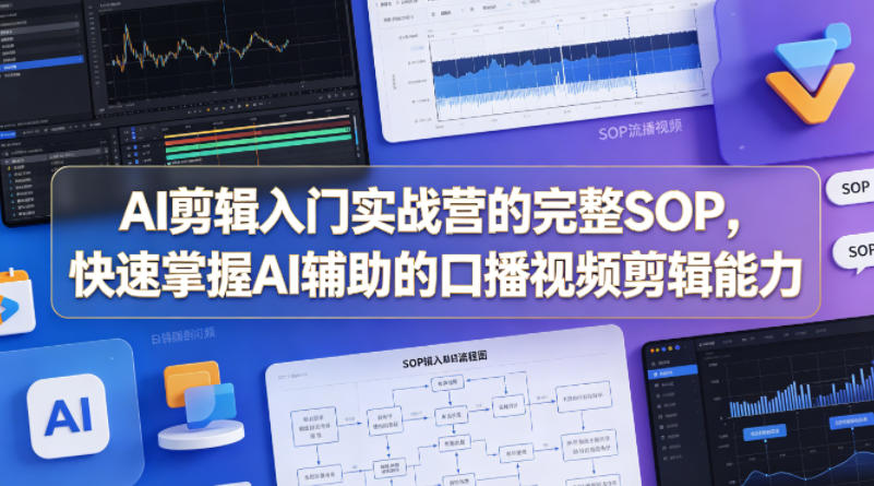 AI剪辑入门实战营的完整SOP，快速掌握AI辅助的口播视频剪辑能力-搞薯条网