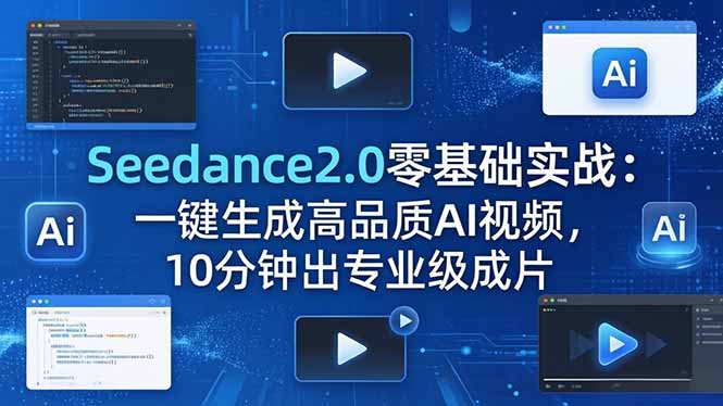 Seedance2.0零基础实战：一键生成高品质AI视频，10分钟出专业级成片-搞薯条网