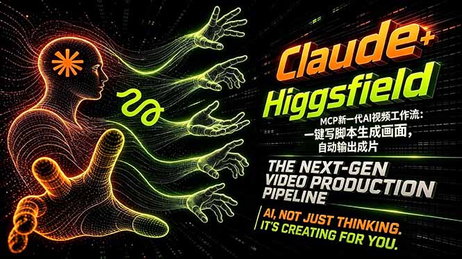 Claude+Higgsfield MCP新一代AI视频工作流：一键写脚本生成画面，自动输出成片-搞薯条网