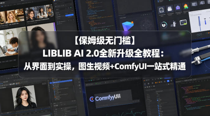 【保姆级无门槛】LIBLIB AI 2.0全新升级全教程：从界面到实操，图生视频+ComfyUI一站式精通-搞薯条网