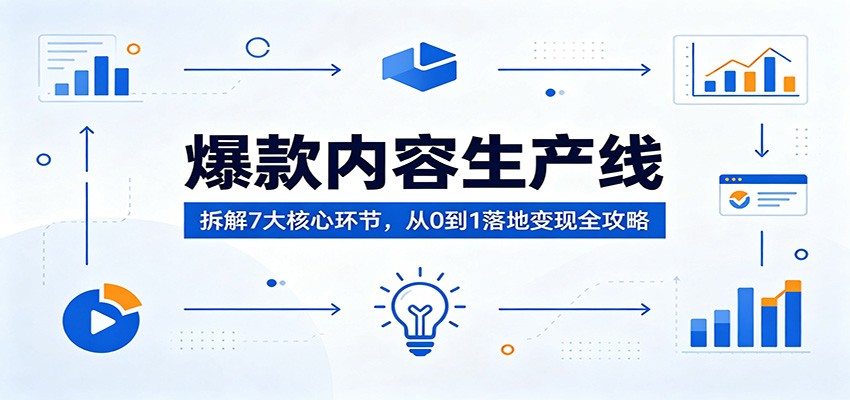 爆款内容生产线：拆解7大核心环节，从0到1落地变现全攻略-搞薯条网