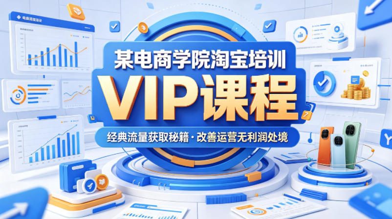 某电商学院淘宝培训VIP课程，各种经典有用的流量获取秘籍，改善运营产品没利润的处境(2026年5月)-搞薯条网