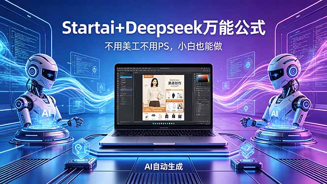 AI自动做电商详情页:Startai+Deepseek万能公式,不用美工不用PS,小白也能做-搞薯条网
