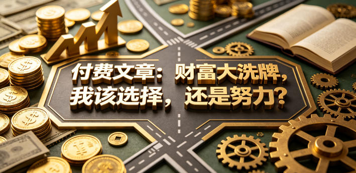 付费文章：财富大洗牌，我该选择，还是努力？-搞薯条网