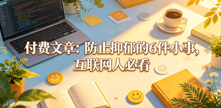 付费文章：防止抑郁的6件小事，互联网人必看！-搞薯条网