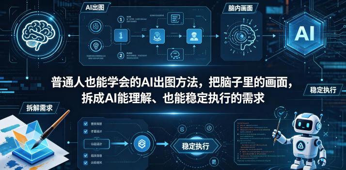 普通⼈也能学会的AI出图⽅法，把脑子里的画面，拆成AI能理解、也能稳定执行的需求【文档】-搞薯条网