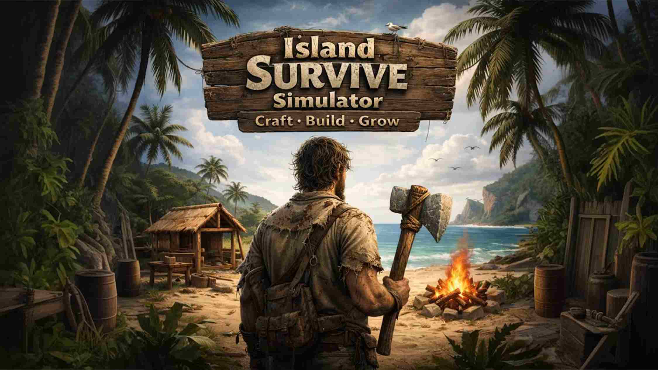 岛屿生存模拟器 .Island Survive Simulator – Craft, Build, Grow 英语-搞薯条网