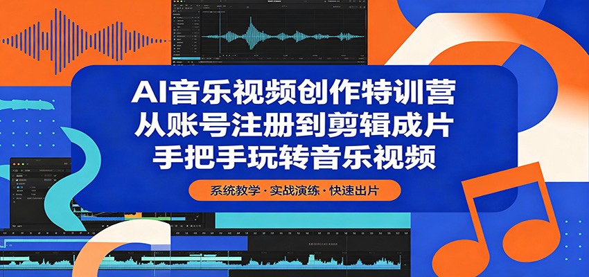 AI音乐视频创作特训营：从账号注册到剪辑成片，手把手玩转音乐视频-搞薯条网