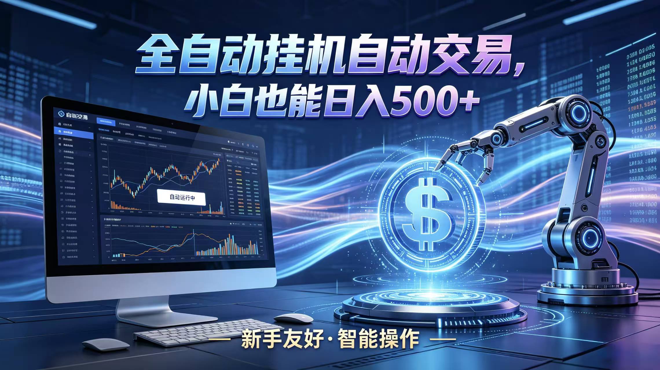 全新智能化交易助手，傻瓜式操作，小白也能快速上手，轻松实现日入500+-搞薯条网