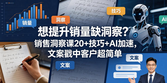 想提升销量缺洞察？销售洞察课20+技巧+AI加速，文案戳中客户超简单【原创双语字幕】-搞薯条网