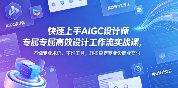 快速上手AIGC设计师专属高效设计工作流实战课，不绕专业术语、不堆工具，轻松搞定商业设计交付-搞薯条网